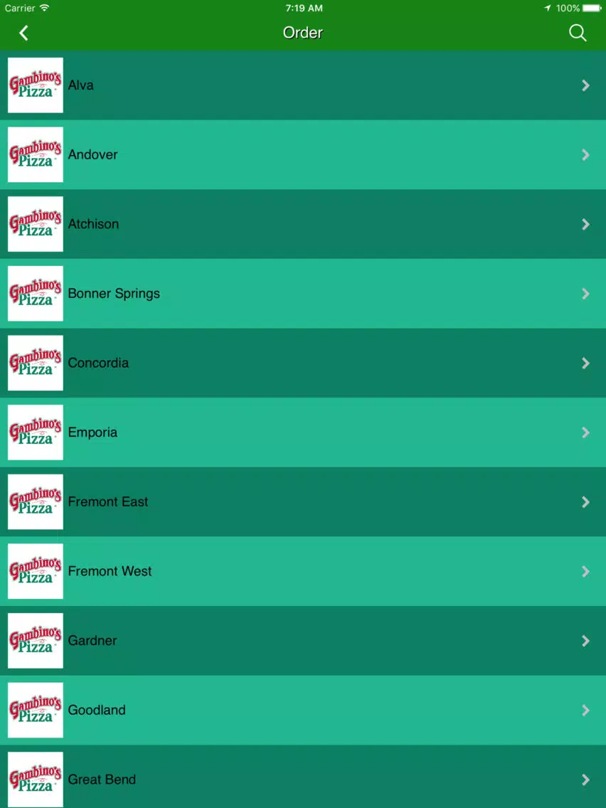 Gambino's Pizza Online Ordering iPad Screenshots
