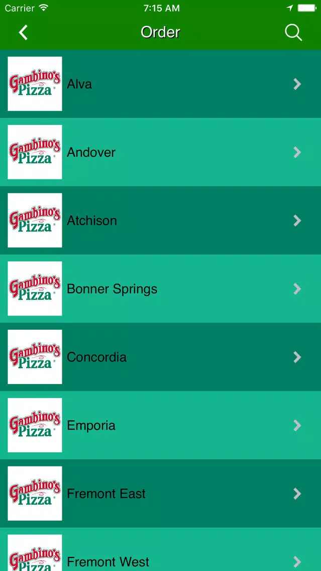 Gambino's Pizza Online Ordering Screenshots