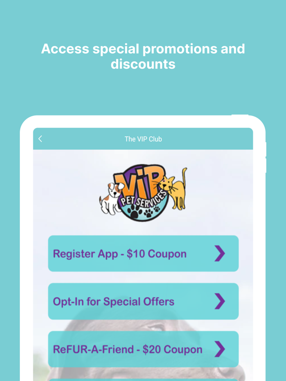 VIP Pet Services iPad 스크린샷