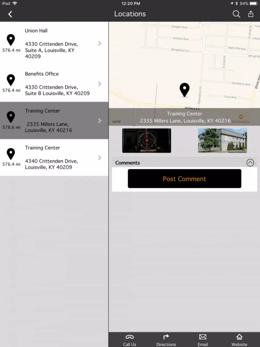 UA Local 502 iPad Screenshots
