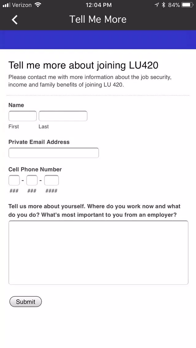 UA Local 502 Screenshots