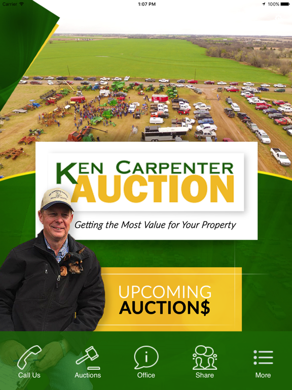 Ken Carpenter Auction iPad Screenshots