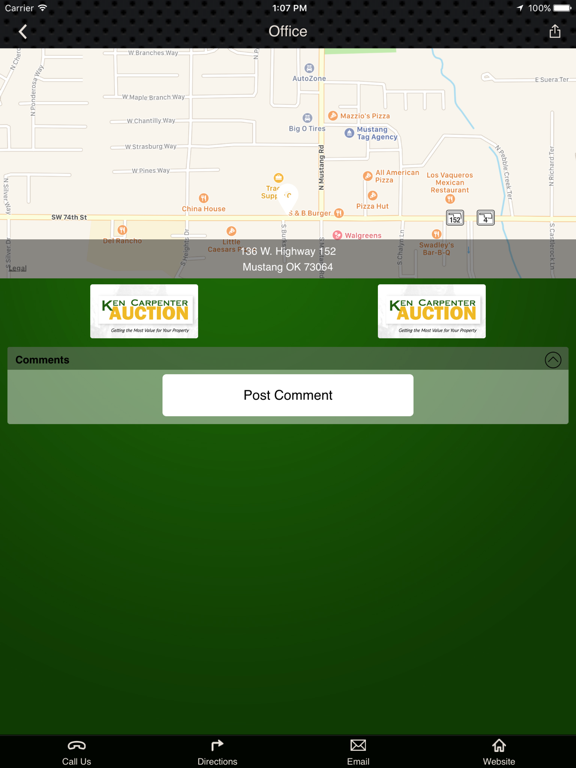 Ken Carpenter Auction iPad Screenshots