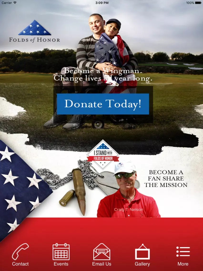 Folds of Honor. iPad Screenshots