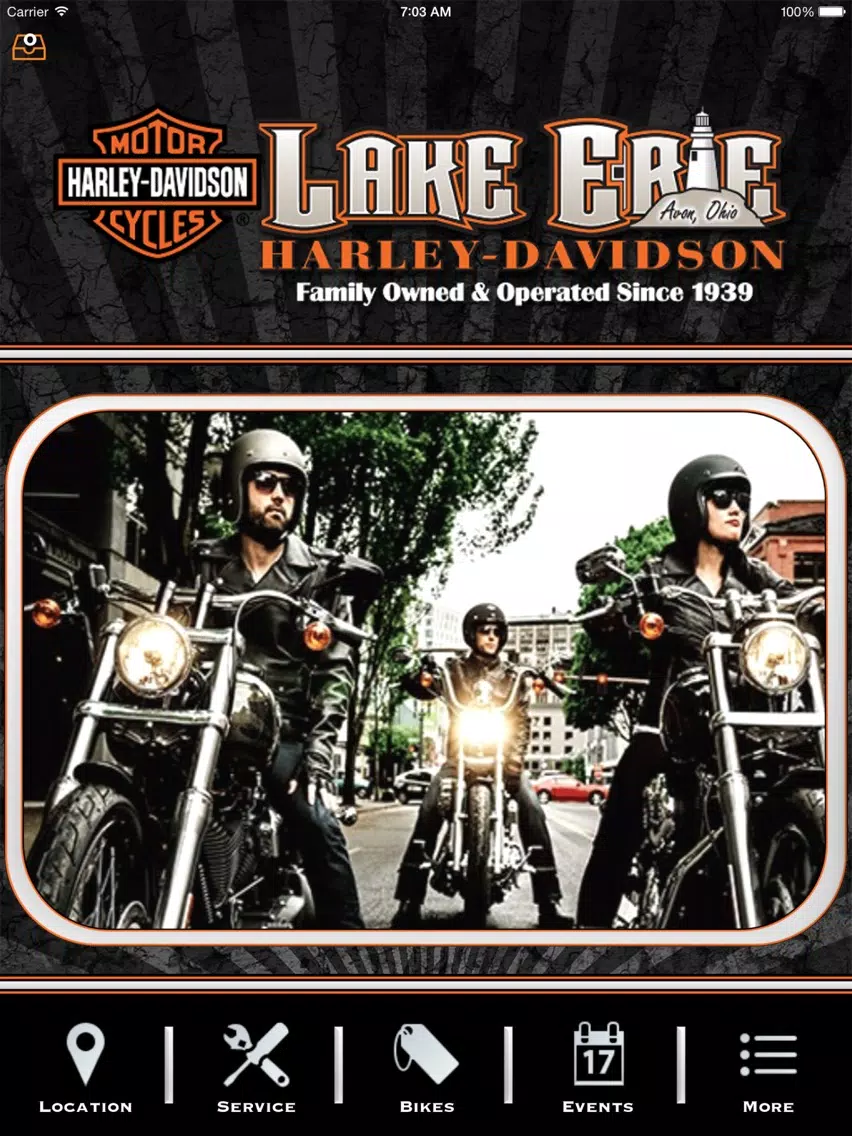 Lake Erie Harley-Davidson® iPad Screenshots