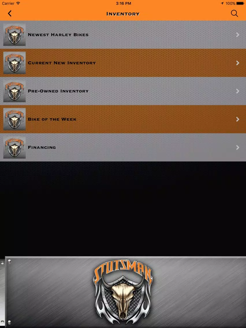 Stutsman Harley-Davidson iPad Screenshots