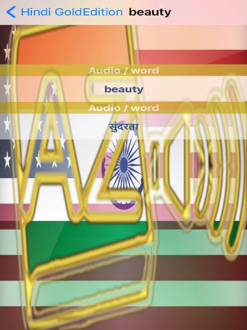 Hindi Dictionary GoldEdition iPad Screenshots