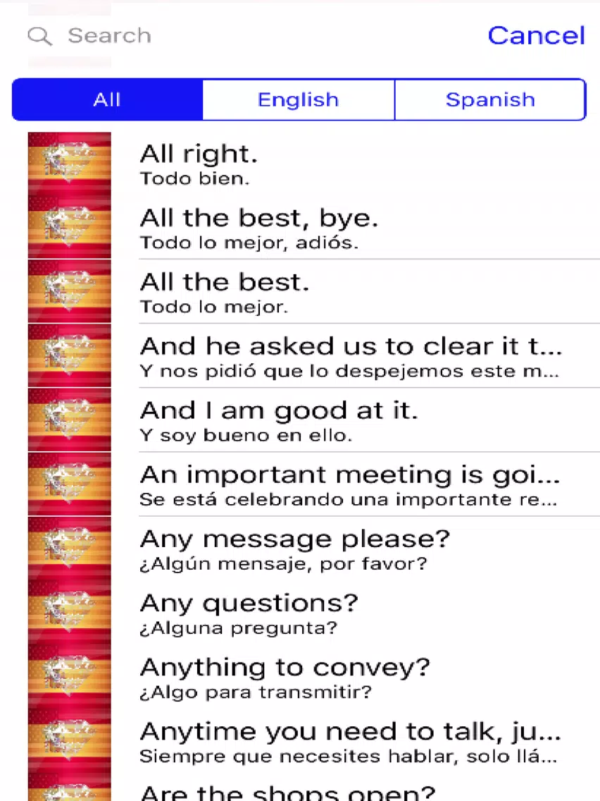 Spanish Phrases Diamond 4K Edition iPad Screenshots