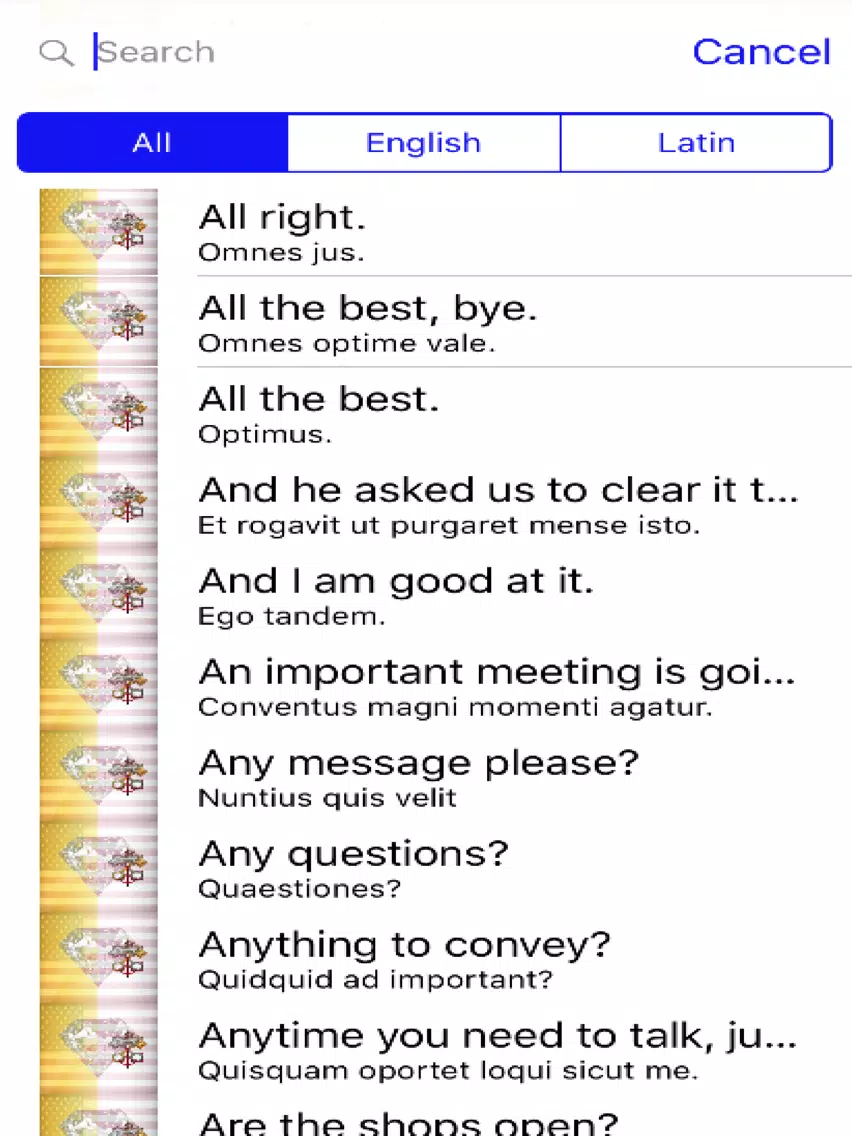 Latin Phrases Diamond 4K Edition iPad Screenshots