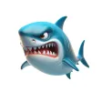 Angry Shark Stickers