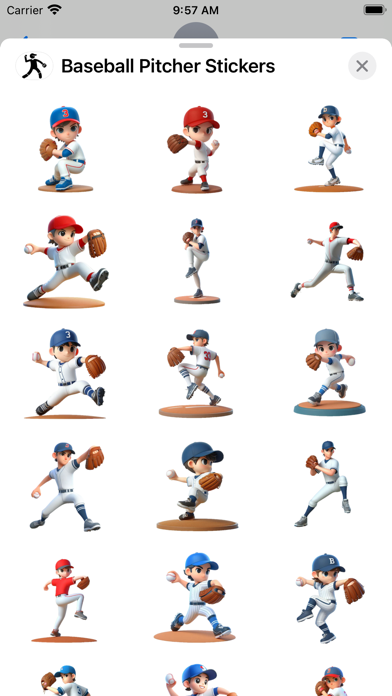 Ảnh chụp màn hình của Baseball Pitcher Stickers