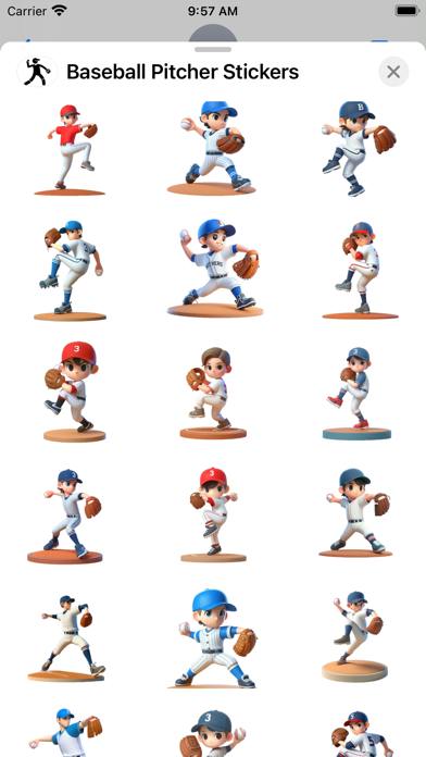 Ảnh chụp màn hình của Baseball Pitcher Stickers