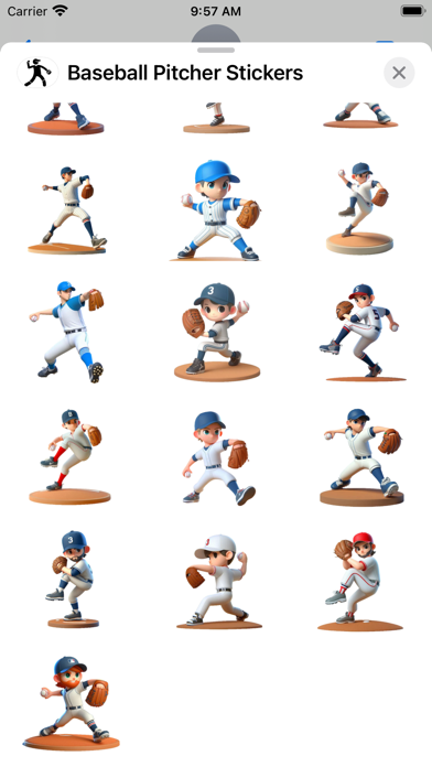 Ảnh chụp màn hình của Baseball Pitcher Stickers