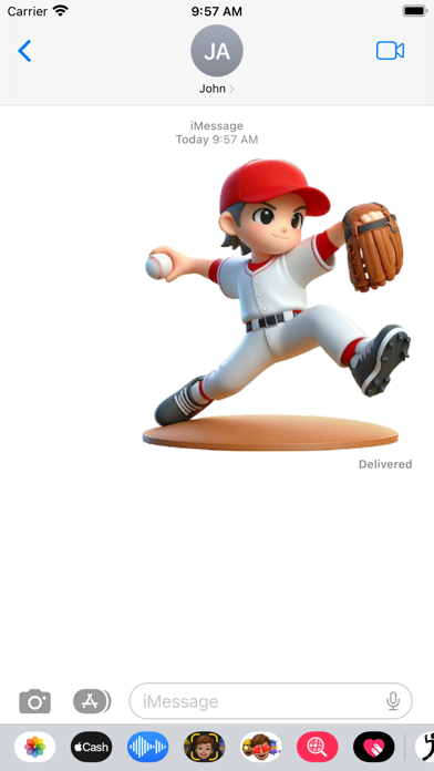 Ảnh chụp màn hình của Baseball Pitcher Stickers