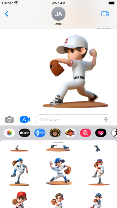 Ảnh chụp màn hình của Baseball Pitcher Stickers