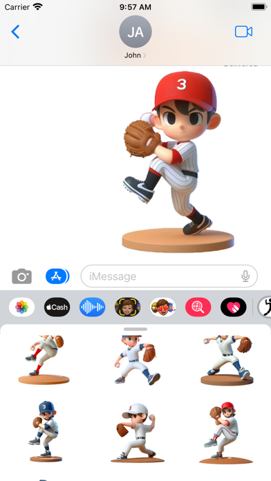 Ảnh chụp màn hình của Baseball Pitcher Stickers