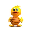 Basketball Duckling Stickers