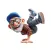 Breakdancing Grandad Stickers