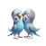 Budgie Kiss Stickers