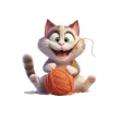 Cat Wool Stickers Cat Wool Stickers