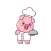 Chef Piglet Stickers