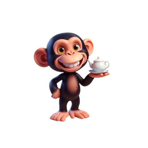 Chimp Tea Party Stickers Chimp Tea Party Stickers