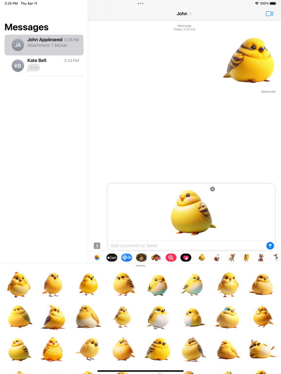 Fat Canary Stickers iPad Screenshots