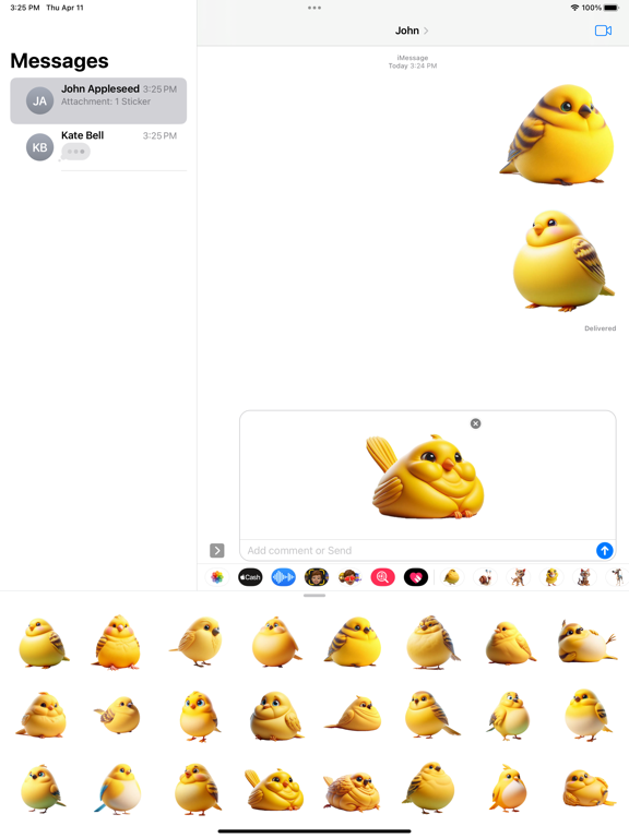 Fat Canary Stickers iPad Screenshots