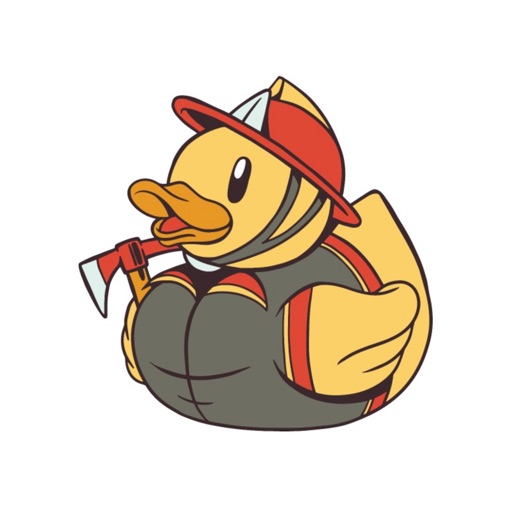 Fireman Duckling Stickers Fireman Duckling Stickers