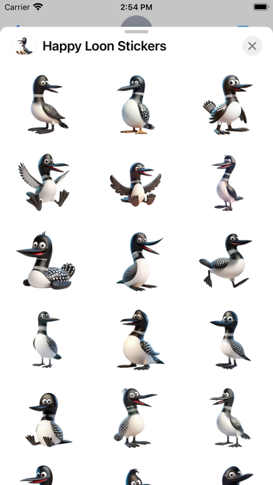 Happy Loon Stickers Screenshots