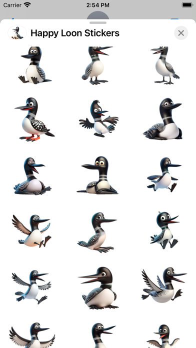 Happy Loon Stickers Screenshots