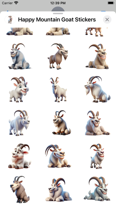 Happy Mountain Goat Stickers Screenshots