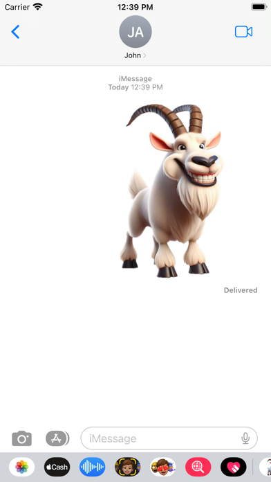Happy Mountain Goat Stickers Screenshots