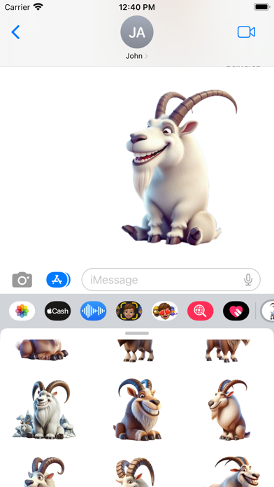 Happy Mountain Goat Stickers Screenshots