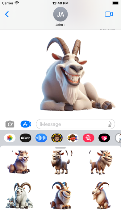 Happy Mountain Goat Stickers Screenshots