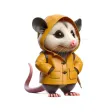 Raincoat Opossum Stickers