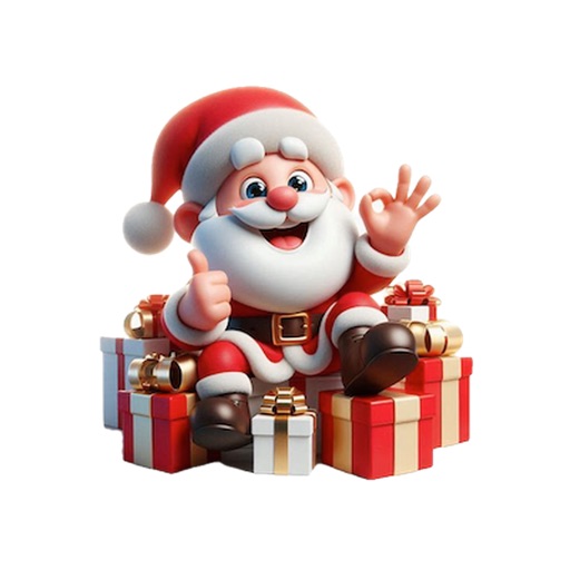 Santa Present Stickers Santa Present Stickers