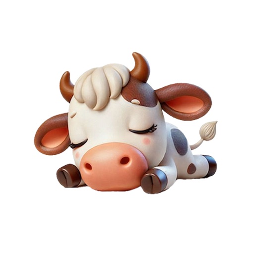 Sleeping Cow Stickers