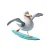 Surfing Seagull Stickers