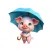 Umbrella Piglet Stickers
