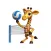 Volleyball Giraffe Stickers