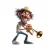 Wacky Trumpeter Stickers
