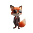 Well-Dressed Fox Stickers