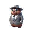 Well-Dressed Wombat Stickers