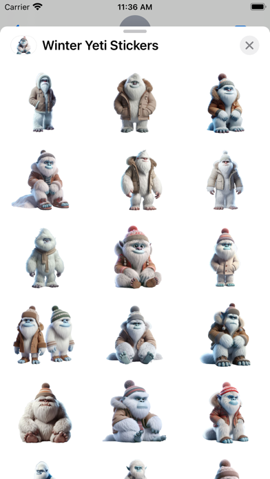 Winter Yeti Stickers Screenshots