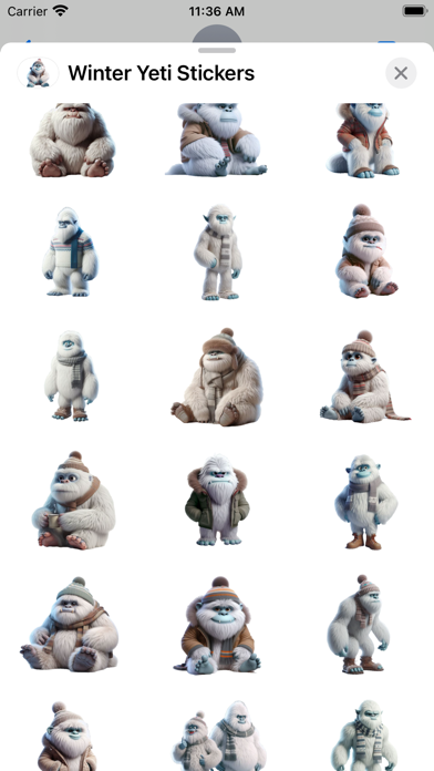 Winter Yeti Stickers Screenshots