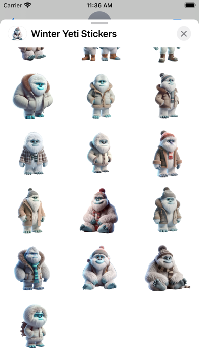 Winter Yeti Stickers Screenshots
