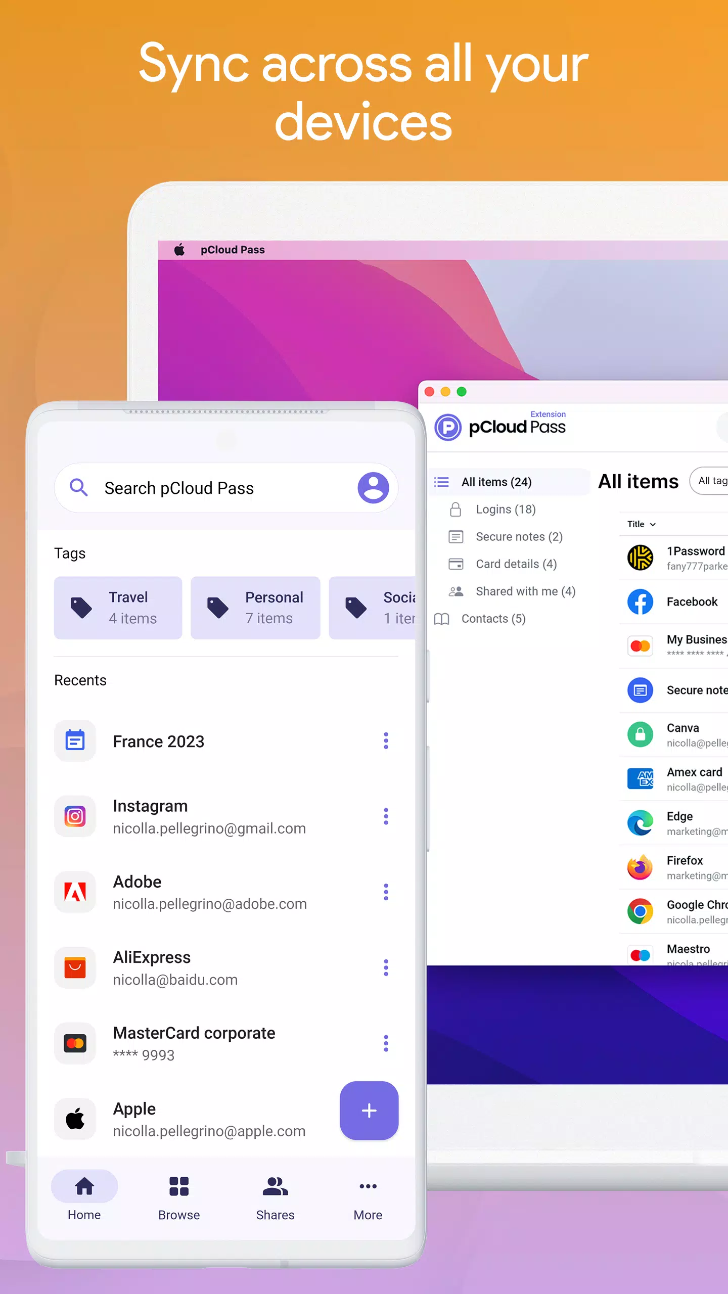 pCloud Pass Screenshots