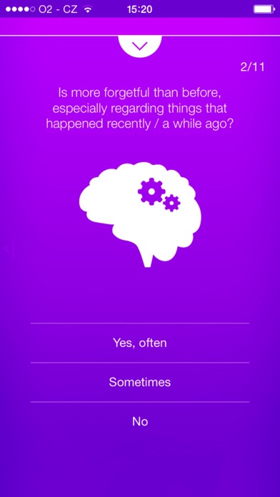Capturas de tela do Dementia Test - risk calculator of dementia