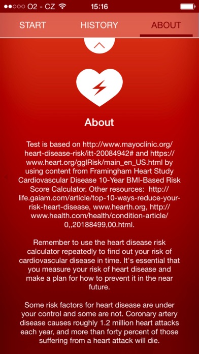 Heart Test - risk calculator of heart attack Screenshots